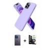 MARSİLYAN™- iPhone 12 Pro Max Kılıf Kozmos Yansıma Özel Seri - Şeffaf Temperli Cam Ekran Koruyucu + Neon Fosforlu Kamera Lens - MI