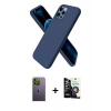 MARSİLYAN™- iPhone 12 Pro Max Kılıf Kozmos Yansıma Özel Seri - Şeffaf Temperli Cam Ekran Koruyucu + Neon Fosforlu Kamera Lens - YL