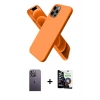 MARSİLYAN™- iPhone 12 Pro Max Kılıf Kozmos Yansıma Özel Seri - Şeffaf Temperli Cam Ekran Koruyucu + Neon Fosforlu Kamera Lens - BZ