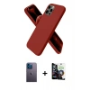 MARSİLYAN™- iPhone 12 Pro Max Kılıf Kozmos Yansıma Özel Seri - Şeffaf Temperli Cam Ekran Koruyucu + Neon Fosforlu Kamera Lens - MI