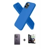MARSİLYAN™- iPhone 12 Pro Max Kılıf Kozmos Yansıma Özel Seri - Şeffaf Temperli Cam Ekran Koruyucu + Neon Fosforlu Kamera Lens - BZ