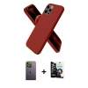 MARSİLYAN™- iPhone 12 Pro Max Kılıf Kozmos Yansıma Özel Seri - Şeffaf Temperli Cam Ekran Koruyucu + Neon Fosforlu Kamera Lens - YL