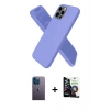 MARSİLYAN™- iPhone 12 Pro Max Kılıf Kozmos Yansıma Özel Seri - Şeffaf Temperli Cam Ekran Koruyucu + Neon Fosforlu Kamera Lens - MI