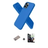 MARSİLYAN™- iPhone 12 Pro Max Kılıf Kozmos Yansıma Özel Seri - Şeffaf Temperli Cam Ekran Koruyucu + Sierra Blue Shine Kamera Lens Koruma Cam