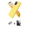 MARSİLYAN™- iPhone 12 Pro Max Kılıf Kozmos Yansıma Özel Seri - Şeffaf Temperli Cam Ekran Koruyucu + Sierra Blue Shine Kamera Lens Koruma Cam