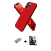 MARSİLYAN™- iPhone 12 Pro Max Kılıf Kozmos Yansıma Özel Seri - Şeffaf Temperli Cam Ekran Koruyucu + Sierra Blue Shine Kamera Lens Koruma Cam