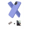 MARSİLYAN™- iPhone 12 Pro Max Kılıf Kozmos Yansıma Özel Seri - Şeffaf Temperli Cam Ekran Koruyucu + Sierra Blue Shine Kamera Lens Koruma Cam