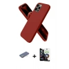 MARSİLYAN™- iPhone 12 Pro Max Kılıf Kozmos Yansıma Özel Seri - Şeffaf Temperli Cam Ekran Koruyucu + Yeşil Renkli Kamera Lens Koruma Cam
