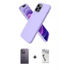MARSİLYAN™- iPhone 12 Pro Max Kılıf Kozmos Yansıma Özel Seri - Şeffaf Uv Polymer Nano Ekran Koruyucu + Neon Fosforlu Kamera Lens - BZ