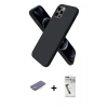 MARSİLYAN™- iPhone 12 Pro Max Kılıf Kozmos Yansıma Özel Seri - Şeffaf Uv Polymer Nano Ekran Koruyucu + Renkli Kamera Lens Koruma Cam - PE
