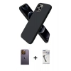 MARSİLYAN™- iPhone 12 Pro Max Kılıf Kozmos Yansıma Özel Seri - Şeffaf Uv Polymer Nano Ekran Koruyucu + Sarı Neon Fosforlu Kamera Lens