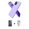 MARSİLYAN™- iPhone 12 Pro Max Kılıf Kozmos Yansıma Özel Seri - Şeffaf Uv Polymer Nano Ekran Koruyucu + Sarı Neon Fosforlu Kamera Lens