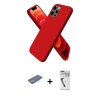 MARSİLYAN™- iPhone 12 Pro Max Kılıf Kozmos Yansıma Özel Seri - Şeffaf Uv Polymer Nano Ekran Koruyucu + Yeşil Renkli Kamera Lens Koruma Cam