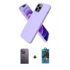 MARSİLYAN™- iPhone 12 Pro Max Kılıf Kozmos Yansıma Özel Seri - Siyah 18D Cam Ekran Koruyucu + Neon Fosforlu Kamera Lens - BZ