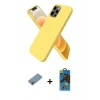 MARSİLYAN™- iPhone 12 Pro Max Kılıf Kozmos Yansıma Özel Seri - Siyah 18D Cam Ekran Koruyucu + Shine Kamera Lens Koruma Cam - GI