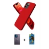 MARSİLYAN™- iPhone 12 Pro Max Kılıf Kozmos Yansıma Özel Seri - Siyah 18D Cam Ekran Koruyucu + Neon Fosforlu Kamera Lens - MI