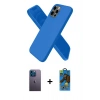 MARSİLYAN™- iPhone 12 Pro Max Kılıf Kozmos Yansıma Özel Seri - Siyah 18D Cam Ekran Koruyucu + Neon Fosforlu Kamera Lens - MI