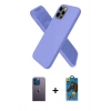 MARSİLYAN™- iPhone 12 Pro Max Kılıf Kozmos Yansıma Özel Seri - Siyah 18D Cam Ekran Koruyucu + Neon Fosforlu Kamera Lens - MI