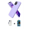 MARSİLYAN™- iPhone 12 Pro Max Kılıf Kozmos Yansıma Özel Seri - Siyah 18D Cam Ekran Koruyucu + Shine Kamera Lens - LT