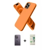 MARSİLYAN™- iPhone 12 Pro Max Kılıf Kozmos Yansıma Özel Seri - Siyah 20D Premium Cam Ekran Koruyucu + Beyaz Neon Fosforlu Kamera Lens