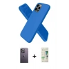 MARSİLYAN™- iPhone 12 Pro Max Kılıf Kozmos Yansıma Özel Seri - Siyah 20D Premium Cam Ekran Koruyucu + Beyaz Neon Fosforlu Kamera Lens