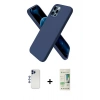 MARSİLYAN™- iPhone 12 Pro Max Kılıf Kozmos Yansıma Özel Seri - Siyah 20D Premium Cam Ekran Koruyucu + Shine Kamera Lens - LT