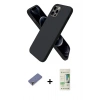 MARSİLYAN™- iPhone 12 Pro Max Kılıf Kozmos Yansıma Özel Seri - Siyah 20D Premium Cam Ekran Koruyucu + Metal Kamera Lens Koruma Cam - GD
