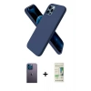 MARSİLYAN™- iPhone 12 Pro Max Kılıf Kozmos Yansıma Özel Seri - Siyah 20D Premium Cam Ekran Koruyucu + Neon Fosforlu Kamera Lens - MI