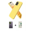 MARSİLYAN™- iPhone 12 Pro Max Kılıf Kozmos Yansıma Özel Seri - Siyah 20D Premium Cam Ekran Koruyucu + Neon Fosforlu Kamera Lens - YL