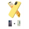 MARSİLYAN™- iPhone 12 Pro Max Kılıf Kozmos Yansıma Özel Seri - Siyah 20D Premium Cam Ekran Koruyucu + Neon Fosforlu Kamera Lens - MI