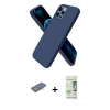 MARSİLYAN™- iPhone 12 Pro Max Kılıf Kozmos Yansıma Özel Seri - Siyah 20D Premium Cam Ekran Koruyucu + Renkli Kamera Lens Koruma Cam - MI