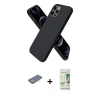 MARSİLYAN™- iPhone 12 Pro Max Kılıf Kozmos Yansıma Özel Seri - Siyah 20D Premium Cam Ekran Koruyucu + Renkli Kamera Lens Koruma Cam - SI