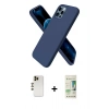 MARSİLYAN™- iPhone 12 Pro Max Kılıf Kozmos Yansıma Özel Seri - Siyah 20D Premium Cam Ekran Koruyucu + Shine Kamera Lens - GD
