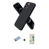 MARSİLYAN™- iPhone 12 Pro Max Kılıf Kozmos Yansıma Özel Seri - Siyah 20D Premium Cam Ekran Koruyucu + Shine Kamera Lens Koruma Cam - MI