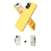 MARSİLYAN™- iPhone 12 Pro Max Kılıf Kozmos Yansıma Özel Seri - Siyah 20D Premium Cam Ekran Koruyucu + Shine Kamera Lens - GD