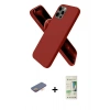MARSİLYAN™- iPhone 12 Pro Max Kılıf Kozmos Yansıma Özel Seri - Siyah 20D Premium Cam Ekran Koruyucu + Turuncu Renkli Kamera Lens Koruma Cam
