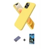 MARSİLYAN™- iPhone 12 Pro Max Kılıf Kozmos Yansıma Özel Seri - Siyah 34D Izgaralı Cam + Metal Kamera Lens Koruma Cam - GD