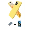 MARSİLYAN™- iPhone 12 Pro Max Kılıf Kozmos Yansıma Özel Seri - Siyah 34D Izgaralı Cam + Metal Kamera Lens Koruma Cam - KI
