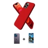 MARSİLYAN™- iPhone 12 Pro Max Kılıf Kozmos Yansıma Özel Seri - Siyah 34D Izgaralı Cam + Mavi Neon Fosforlu Kamera Lens
