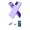 MARSİLYAN™- iPhone 12 Pro Max Kılıf Kozmos Yansıma Özel Seri - Siyah 34D Izgaralı Cam + Mavi Shine Kamera Lens Koruma Cam