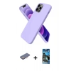 MARSİLYAN™- iPhone 12 Pro Max Kılıf Kozmos Yansıma Özel Seri - Siyah 34D Izgaralı Cam + Renkli Kamera Lens Koruma Cam - PE