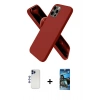 MARSİLYAN™- iPhone 12 Pro Max Kılıf Kozmos Yansıma Özel Seri - Siyah 34D Izgaralı Cam + Shine Kamera Lens - LT