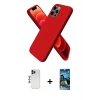 MARSİLYAN™- iPhone 12 Pro Max Kılıf Kozmos Yansıma Özel Seri - Siyah 34D Izgaralı Cam + Shine Kamera Lens - LT