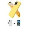 MARSİLYAN™- iPhone 12 Pro Max Kılıf Kozmos Yansıma Özel Seri - Siyah 34D Izgaralı Cam + Shine Kamera Lens - LT