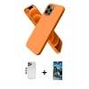 MARSİLYAN™- iPhone 12 Pro Max Kılıf Kozmos Yansıma Özel Seri - Siyah 34D Izgaralı Cam + Shine Kamera Lens - LT