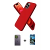 MARSİLYAN™- iPhone 12 Pro Max Kılıf Kozmos Yansıma Özel Seri - Siyah 34D Izgaralı Cam + Neon Fosforlu Kamera Lens - YL