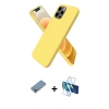MARSİLYAN™- iPhone 12 Pro Max Kılıf Kozmos Yansıma Özel Seri - Siyah 3D Antistatik Cam Ekran Koruyucu + Shine Kamera Lens Koruma Cam - GI