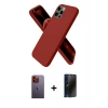 MARSİLYAN™- iPhone 12 Pro Max Kılıf Kozmos Yansıma Özel Seri - Siyah 3D Antistatik Hayalet Cam Ekran Koruyucu + Neon Fosforlu Kamera Lens - TU