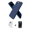 MARSİLYAN™- iPhone 12 Pro Max Kılıf Kozmos Yansıma Özel Seri - Siyah 3D Antistatik Hayalet Cam Ekran Koruyucu + Shine Kamera Lens - LT