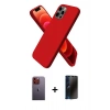 MARSİLYAN™- iPhone 12 Pro Max Kılıf Kozmos Yansıma Özel Seri - Siyah 3D Antistatik Hayalet Cam Ekran Koruyucu + Neon Fosforlu Kamera Lens - TU